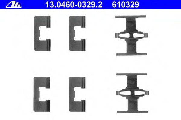 Комплектующие, колодки дискового тормоза ATE 13.0460-0329.2
