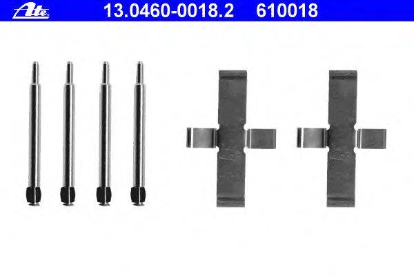 Комплектующие, колодки дискового тормоза ATE 610018