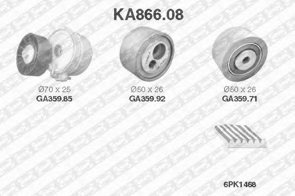 Поликлиновой ременный комплект SNR KA866.08