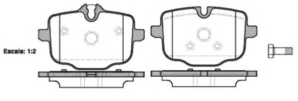 Комплект тормозных колодок, дисковый тормоз ROADHOUSE 24704
