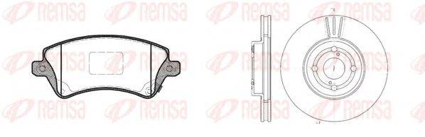 Комплект тормозов, дисковый тормозной механизм REMSA 882200