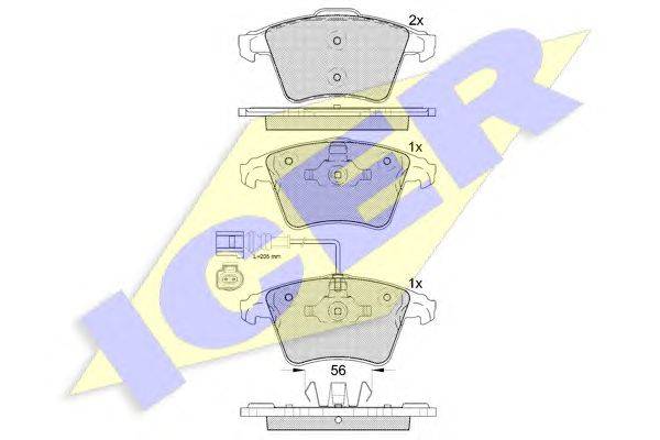 Комплект тормозных колодок, дисковый тормоз LUCAS ELECTRICAL GDB1721