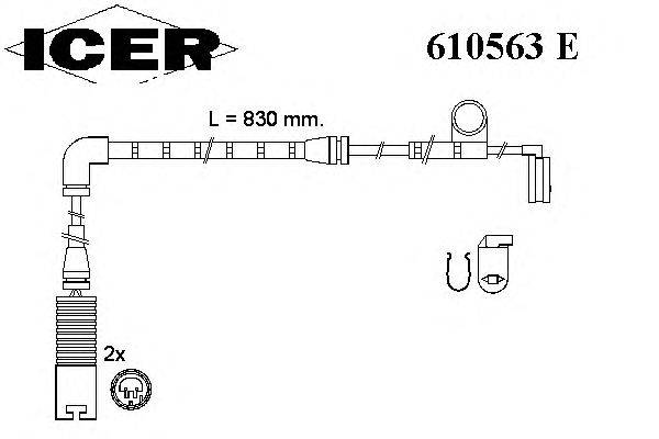 Сигнализатор, износ тормозных колодок ICER 610563 E