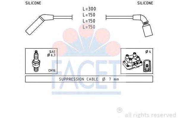 Комплект проводов зажигания FACET 47006