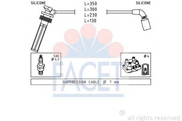 Комплект проводов зажигания FACET 47249