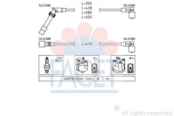 Комплект проводов зажигания FACET 49529