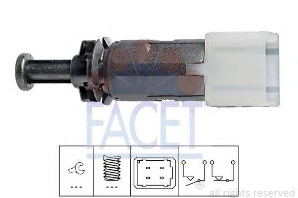 Выключатель фонаря сигнала торможения; Выключатель, привод сцепления (Tempomat) FACET 71149