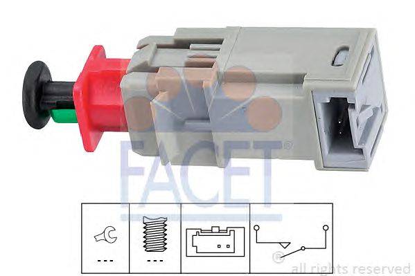 Выключатель фонаря сигнала торможения; Выключатель, привод сцепления (Tempomat) FACET 71207