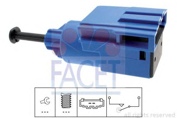 Выключатель фонаря сигнала торможения; Выключатель, привод сцепления (Tempomat) FACET 7.1220