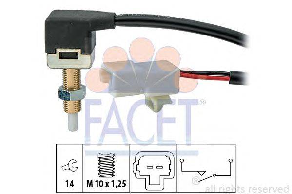 Выключатель фонаря сигнала торможения; Выключатель, привод сцепления (Tempomat) FACET 71289