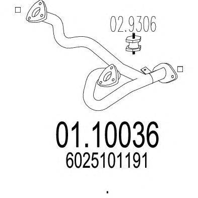 Труба выхлопного газа MTS 01.10036