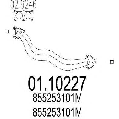 Труба выхлопного газа MTS 01.10227