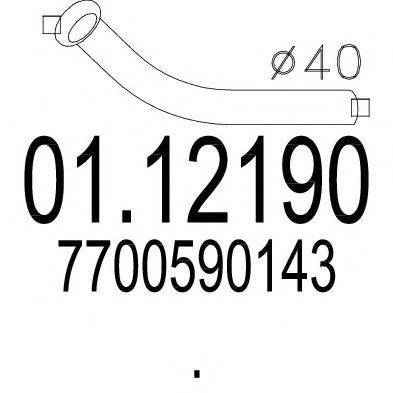 Труба выхлопного газа MTS 01.12190