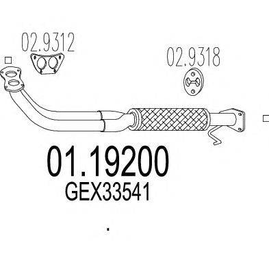 Труба выхлопного газа TIMAX 301051