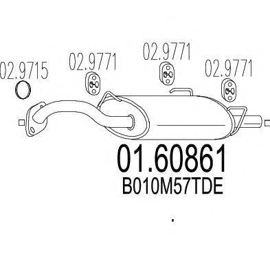 Глушитель выхлопных газов конечный MTS 01.60861
