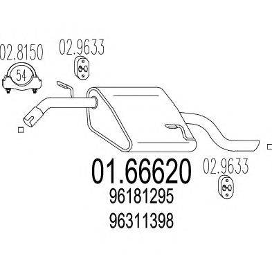 Глушитель выхлопных газов конечный MTS 01.66620