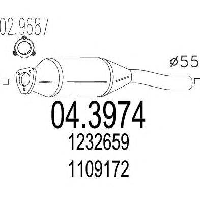 Катализатор MTS 04.3974