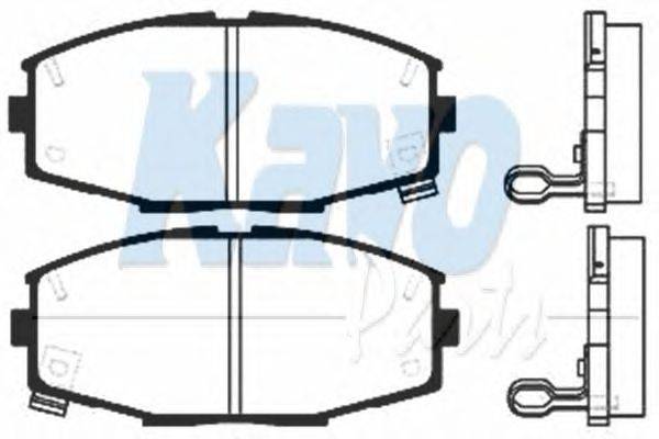 Комплект тормозных колодок, дисковый тормоз KAVO PARTS BP-9008