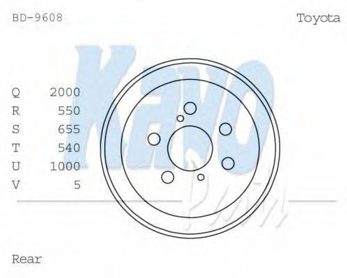 Тормозной барабан KAVO PARTS BD-9608