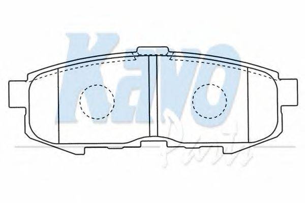 Комплект тормозных колодок, дисковый тормоз KAVO PARTS BP-4569