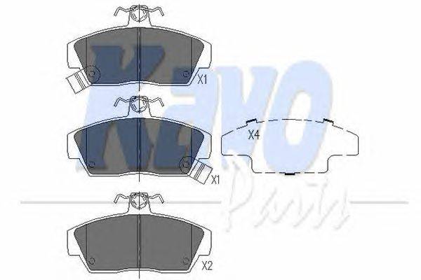 Комплект тормозных колодок, дисковый тормоз KAVO PARTS KBP-2023