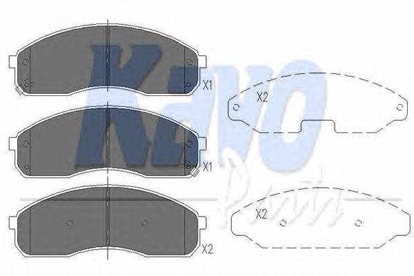 Комплект тормозных колодок, дисковый тормоз KAVO PARTS KBP4012