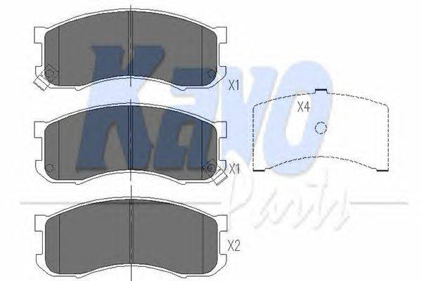 Комплект тормозных колодок, дисковый тормоз KAVO PARTS KBP-4526