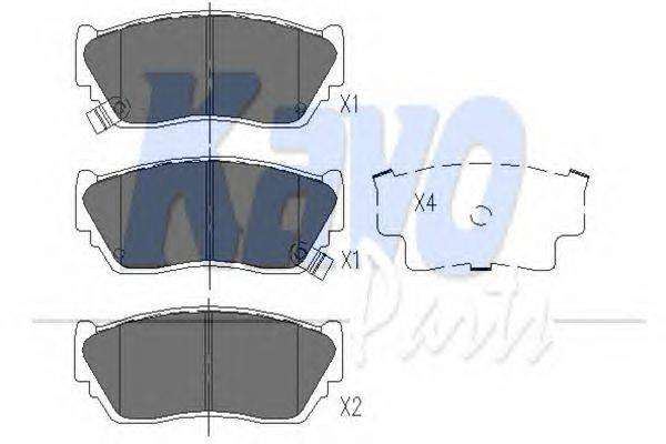 Комплект тормозных колодок, дисковый тормоз KAVO PARTS KBP-6504