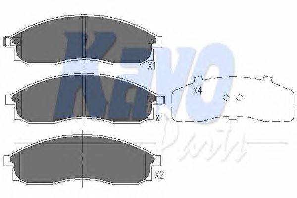 Комплект тормозных колодок, дисковый тормоз KAVO PARTS KBP-6534