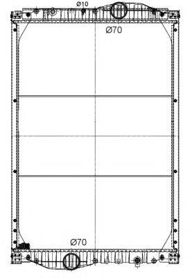 Радиатор, охлаждение двигателя NRF 509890