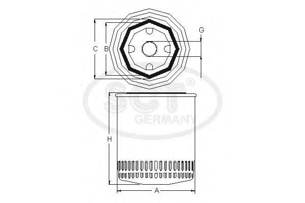 Фильтр для охлаждающей жидкости SCT Germany SV 7502