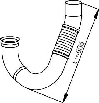Труба выхлопного газа DINEX 53142