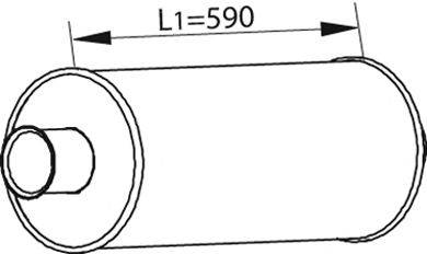 Средний / конечный глушитель ОГ DINEX 68331