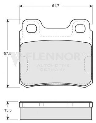 Комплект тормозных колодок, дисковый тормоз FLENNOR FB210177