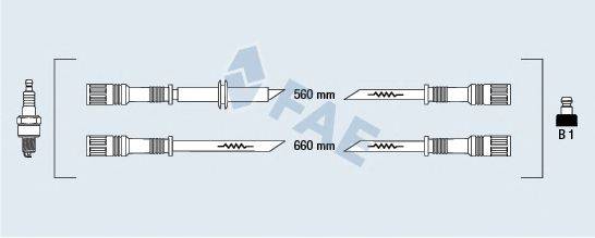 Комплект проводов зажигания FAE 83300