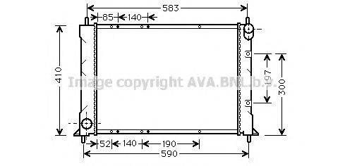 Радиатор, охлаждение двигателя AVA QUALITY COOLING AU2149