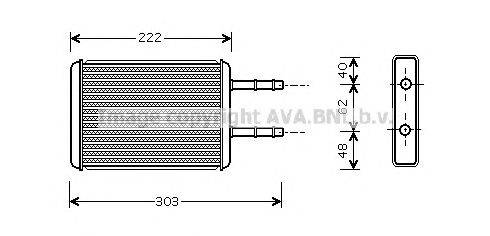 Теплообменник, отопление салона AVA QUALITY COOLING FD6353