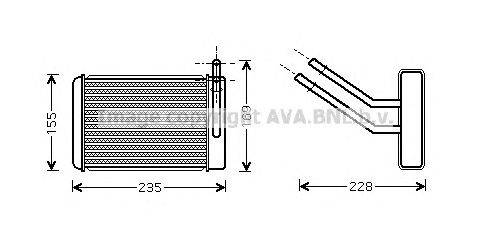 Теплообменник, отопление салона AVA QUALITY COOLING FD6360