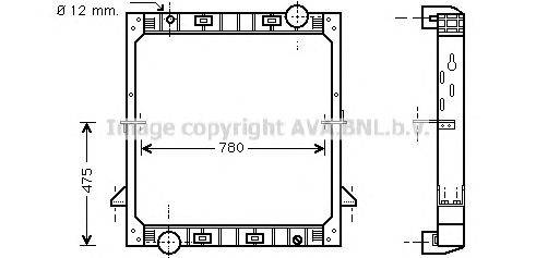 Радиатор, охлаждение двигателя AVA QUALITY COOLING IV2040