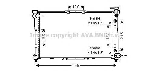 Радиатор, охлаждение двигателя AVA QUALITY COOLING KA2040