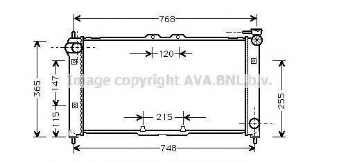 Радиатор, охлаждение двигателя AVA QUALITY COOLING MZ2072