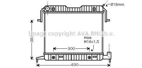 Радиатор, охлаждение двигателя AVA QUALITY COOLING OL2086