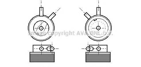 масляный радиатор, двигательное масло AVA QUALITY COOLING OL3215