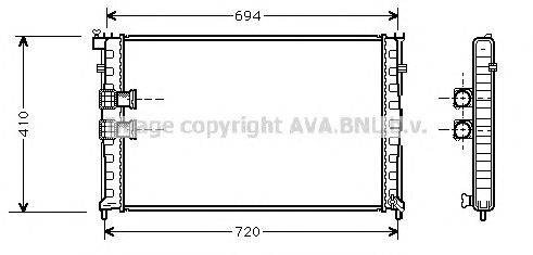 Радиатор, охлаждение двигателя AVA QUALITY COOLING PE2185