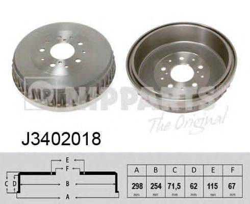 Тормозной барабан NIPPARTS J3402018