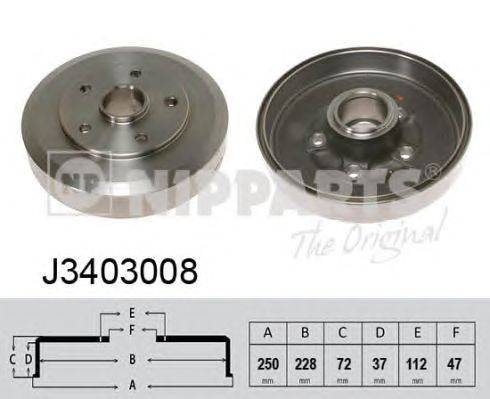Тормозной барабан NIPPARTS J3403008