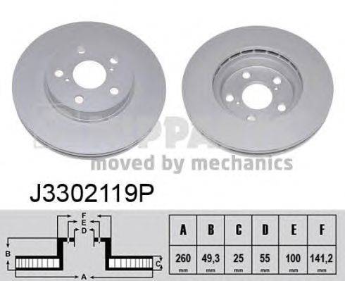 Тормозной диск NIPPARTS J3302119P