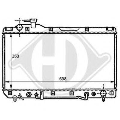Радиатор, охлаждение двигателя DIEDERICHS 8137179