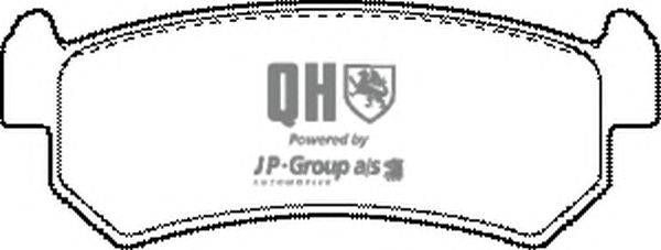 Комплект тормозных колодок, дисковый тормоз JP GROUP BP1443