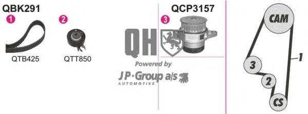 Водяной насос + комплект зубчатого ремня JP GROUP QBPK2910